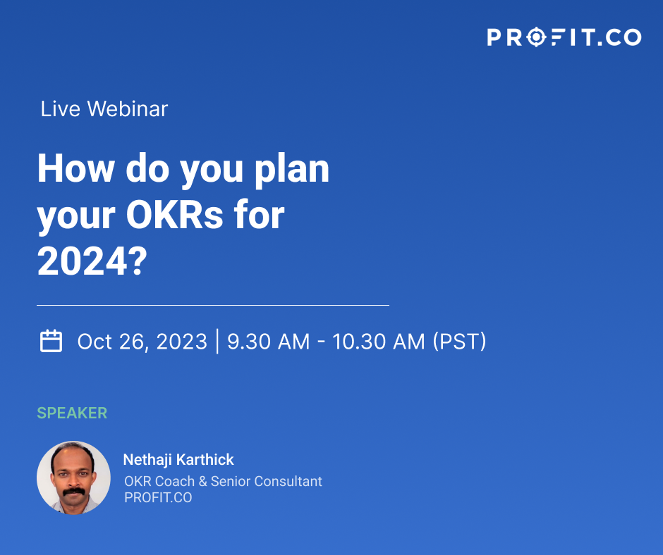 How do you plan your OKRs for 2024?