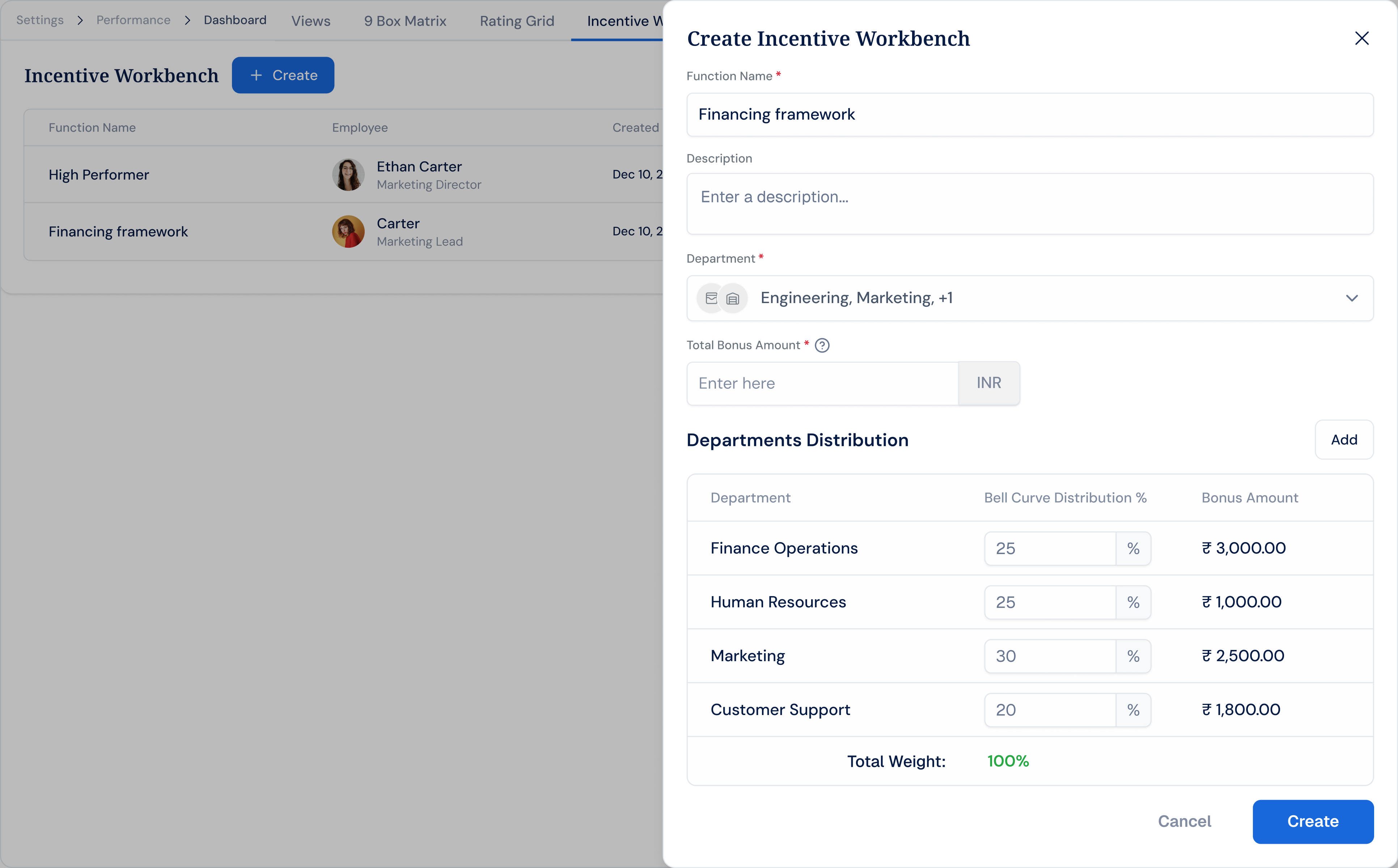 Profit.co Compensation Incentive Workbench