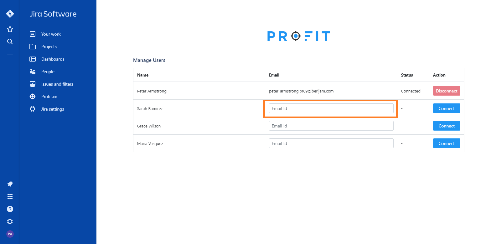 manage user connect