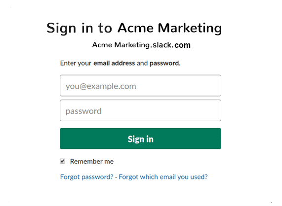 signup form